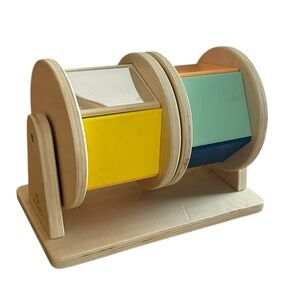 Kiwi Co Double Spinning Drum Montessori Wooden Toy
